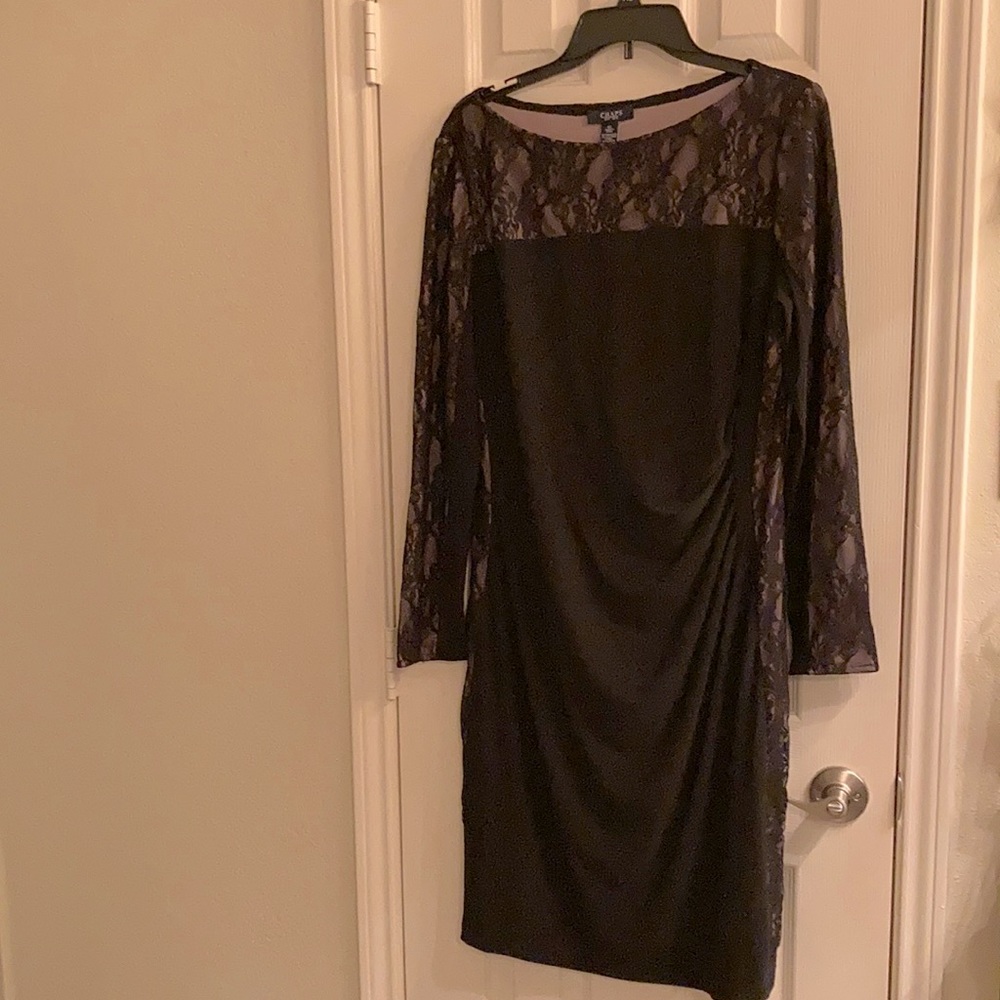 NWT Black Dress CHAPS XL